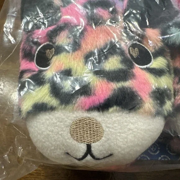 Dearfoams Kid's 4‎ Slippers Peyton Animal Slip On Clog House Slipper Cat Leopard - Picture 3 of 8